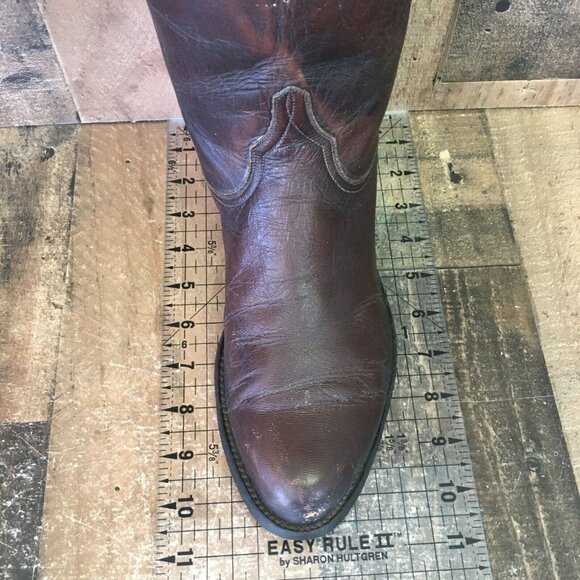 Lucchese P0468 Vintage Roper Classic Brown Cowboy Boots Mens 7.5 E - Picture 3 of 12